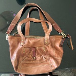 Brown leather fossil purse-vintage